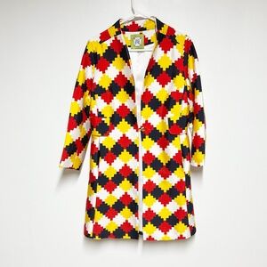 NWOT Elizabeth McKay Julia Houndstooth Cotton lined Single Button Trench Coat 6